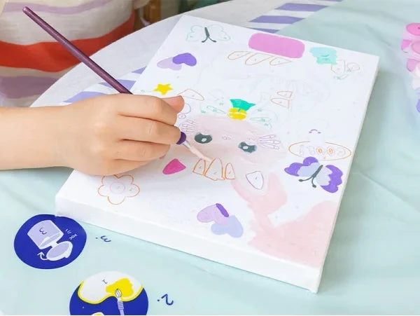 Petit Pinceau Kids Maneki Neko – Peinture au Numéro Enfant dès 6 Ans | Chat Porte-Bonheur Japonais
