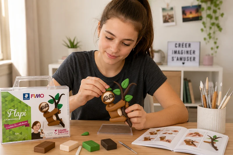 Kit Figurine Paresseux Fimo – Coffret Créatif Modelage