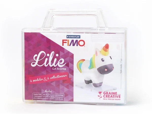 Kit Fimo Mallette Lilie la Licorne – Figurine à modele