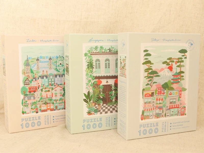 Puzzle 1000 Pièces Singapore – Hoglet & Co | Puzzle Voyage Asie | La Petite Épicerie