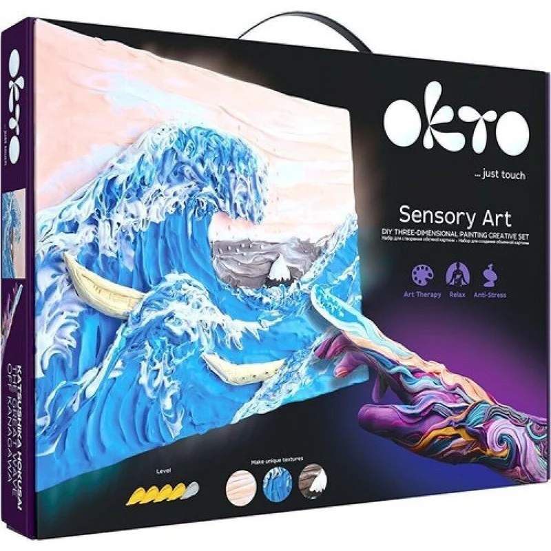 Okto Clay DIY 3D Artwork avec de l'argile mousse, Big Wave à Kanagawa