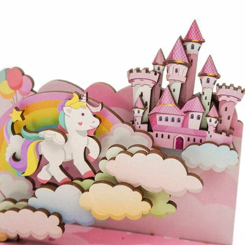 Calendrier de puzzle en bois bricolage, Château du bonheur