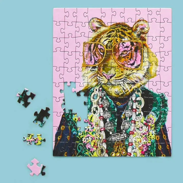 Lunettes roses | Puzzle Snax de 100 pièces