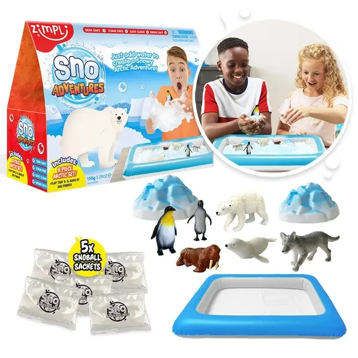 ZIMPLI – Monde Sensoriel Animaux Arctiques | Jouet Neige & Texture Montessori