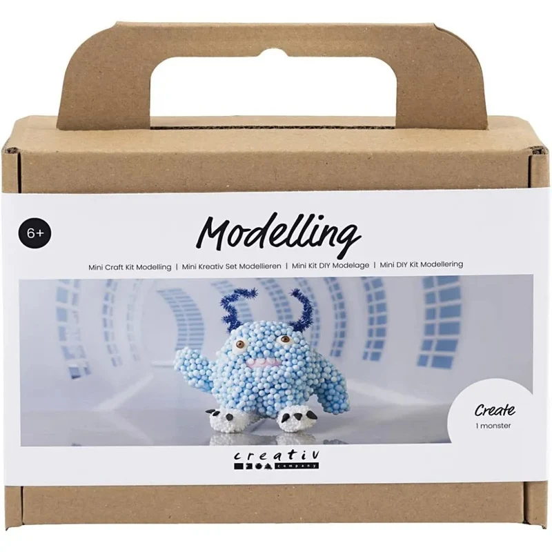 Mini Kit DIY Modelage Monstre Bobby Bleu Clair