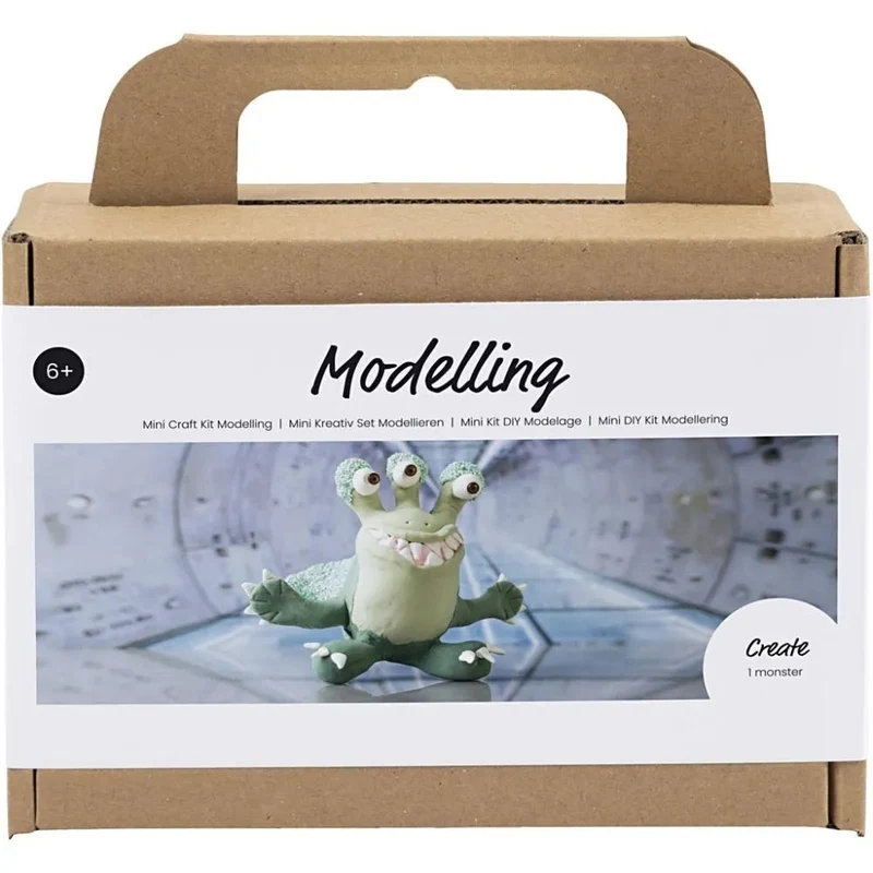 Mini Kit DIY Modelage Monstre Lulu Vert Clair Vert Foncé