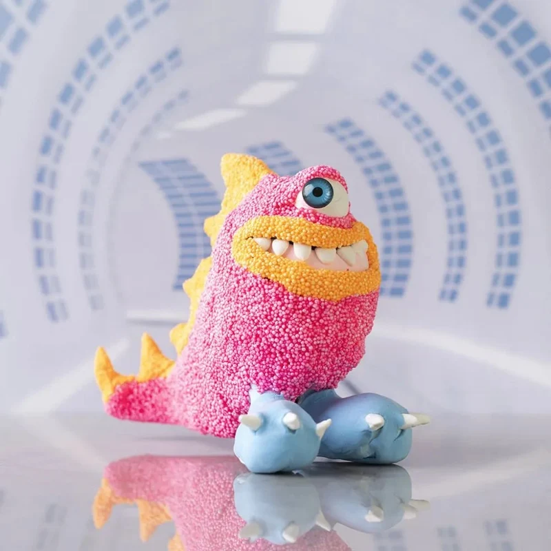 Mini Kit DIY Modelage Monstre Freddy Rose Néon