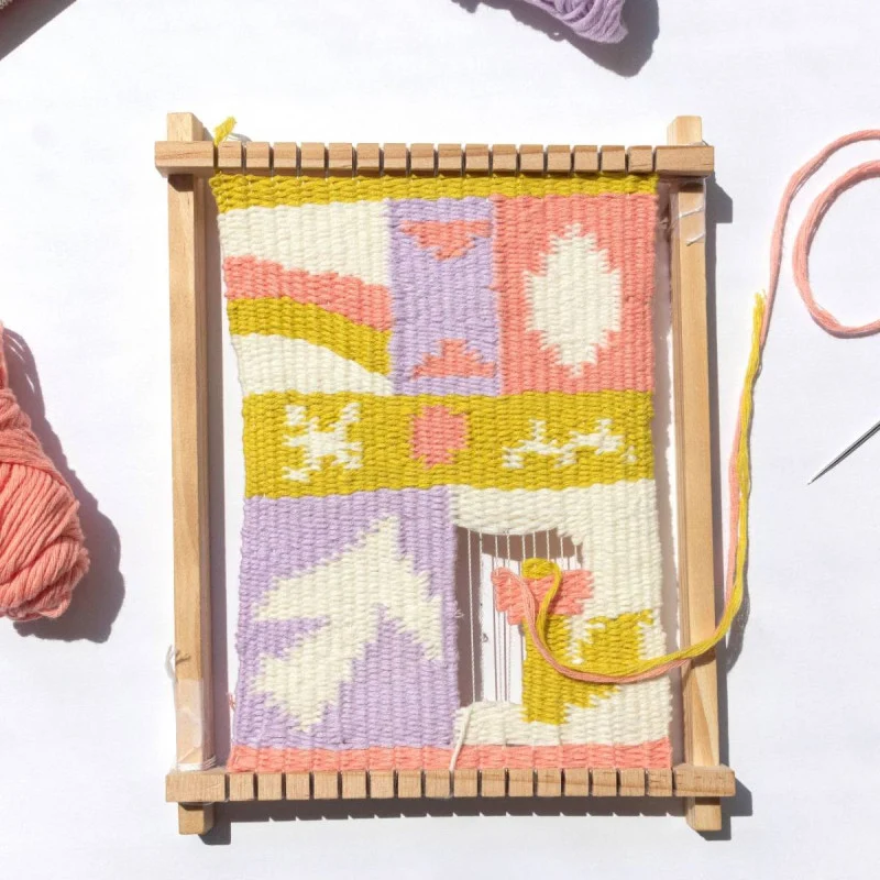 Kit DIY Tissage Mural Pop – Tissage Débutant avec Métier à Tisser | La Petite Épicerie