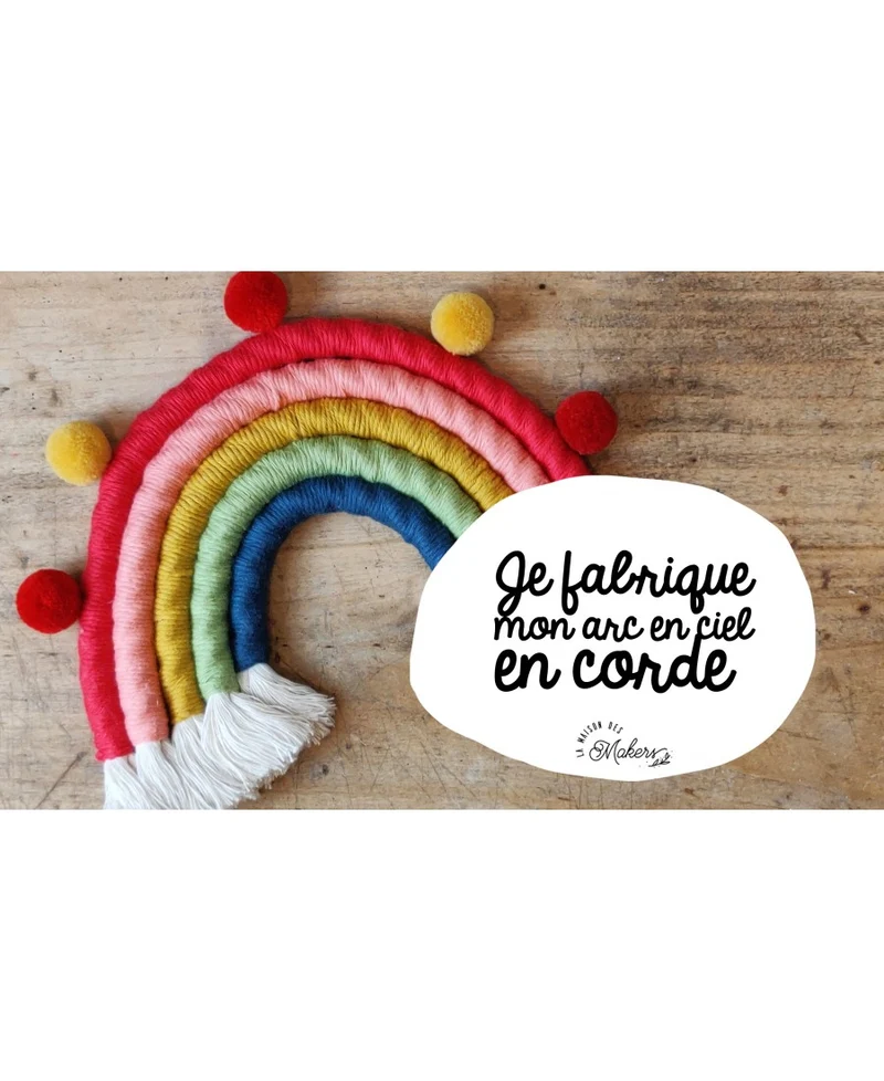 Kit créatif : Je fabrique mon arc en ciel en corde - Coloris Classique