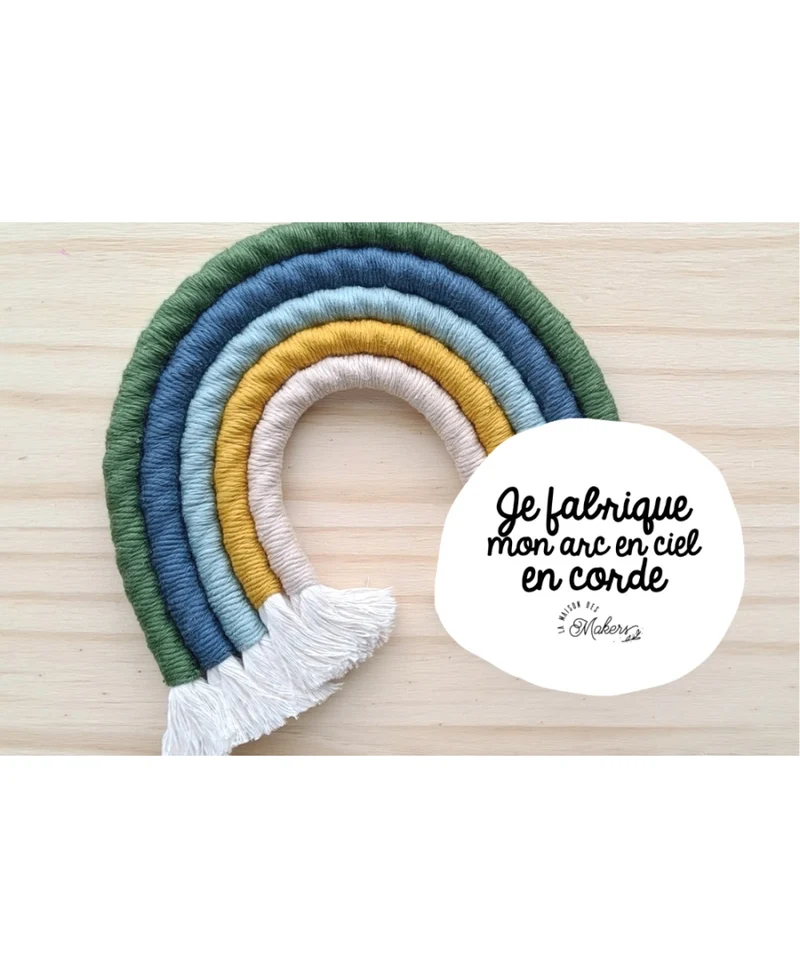 Kit créatif : Je fabrique mon arc en ciel en corde - Coloris Moonrise Kingdom