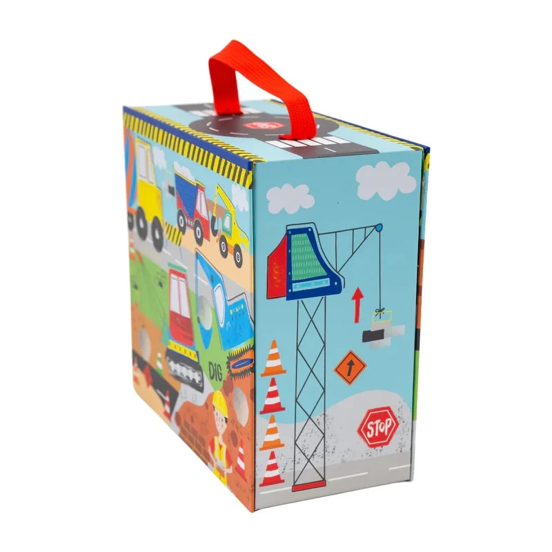 BOITE DE JEUX AVEC PIÈCES EN BOIS - CONSTRUCTION