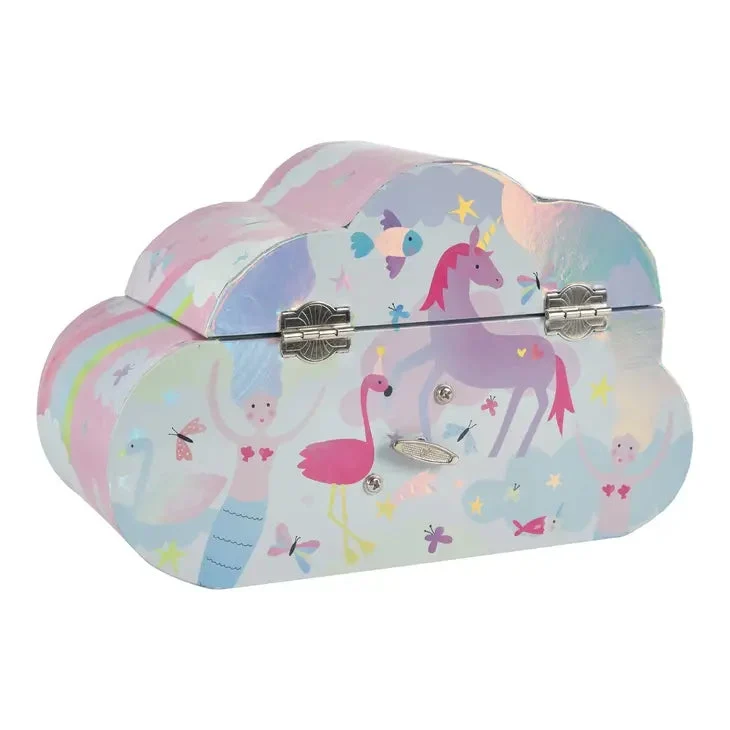 Boîte à Bijoux Musicale Nuage “Petite Sirène” – Coffret Musical Enfant Féérique