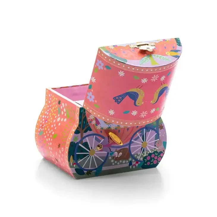 Boîte à Bijoux Musicale Carrosse de Conte de Fées | Princesse Tourbillonnante | Coffret Cadeau