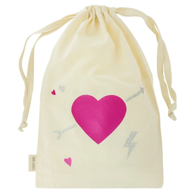 Kit Pochon Personnalisé “Cœur” – DIY Flex Textile & Customisation Créative