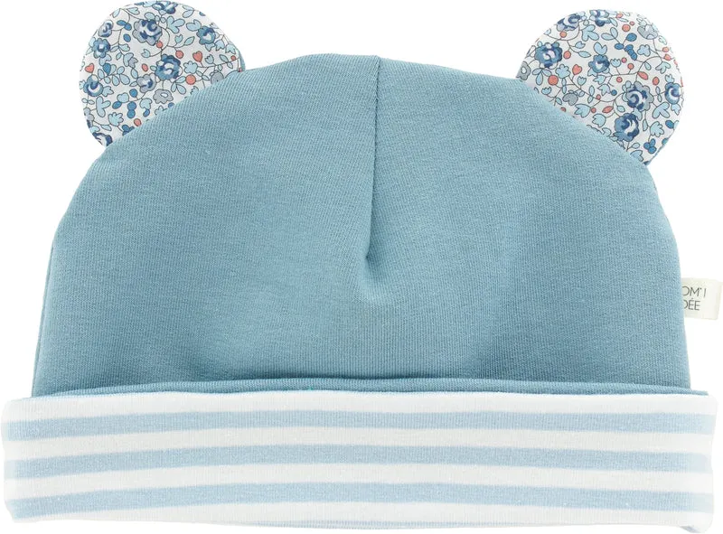 Kit Couture Naissance “Marin” – Bonnet & Chaussons Bébé Liberty DIY