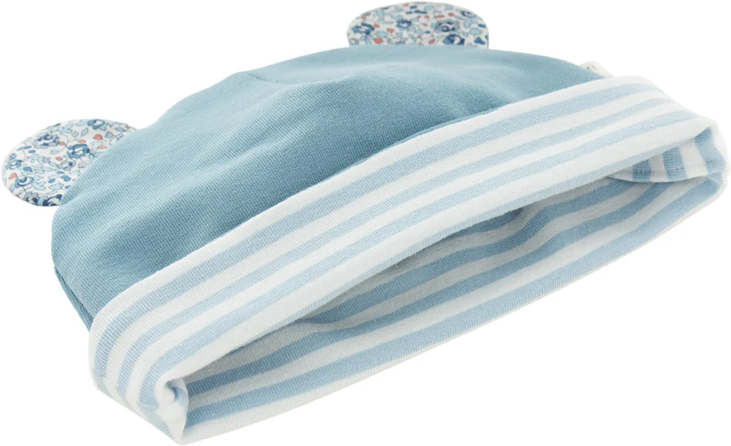 Kit Couture Naissance “Marin” – Bonnet & Chaussons Bébé Liberty DIY