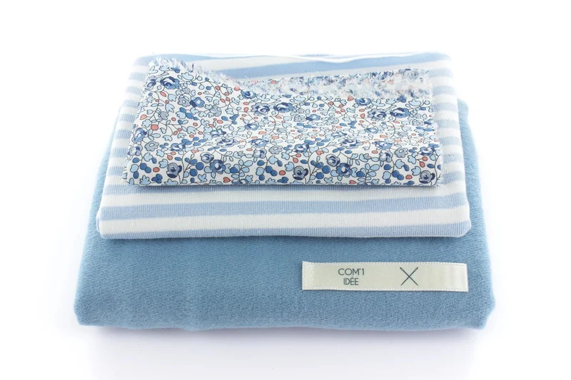 Kit Couture Naissance “Marin” – Bonnet & Chaussons Bébé Liberty DIY