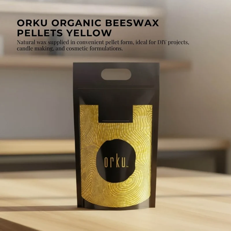 Orku 10Kg Organic Beeswax Pellets Yellow