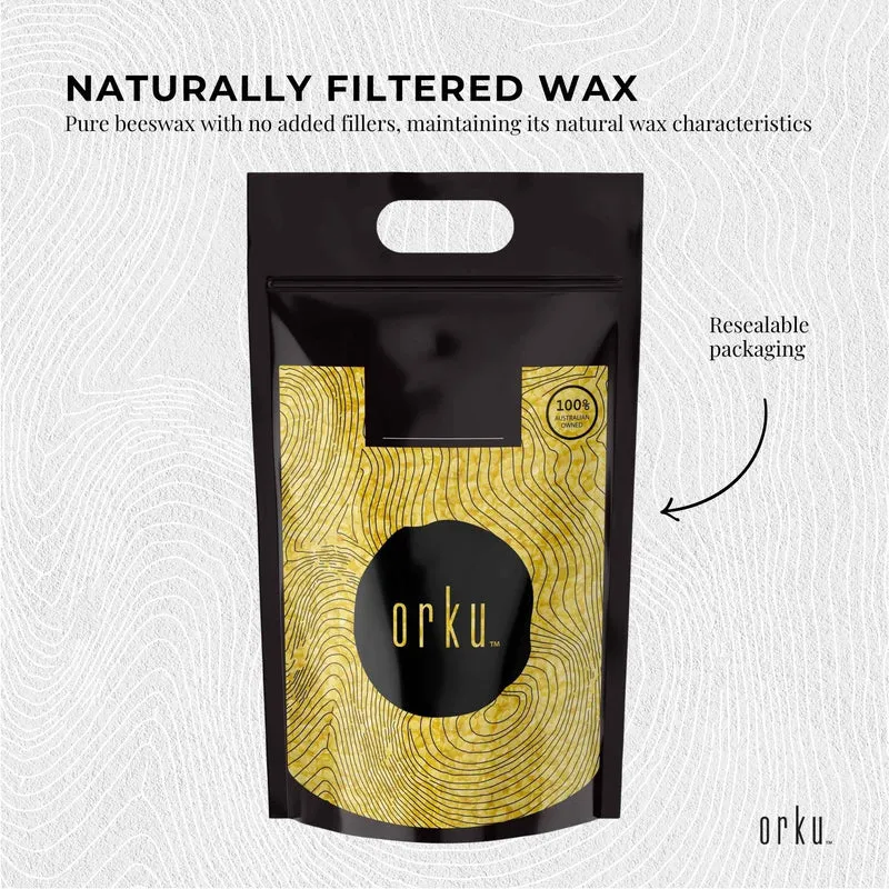 Orku 10Kg Organic Beeswax Pellets Yellow