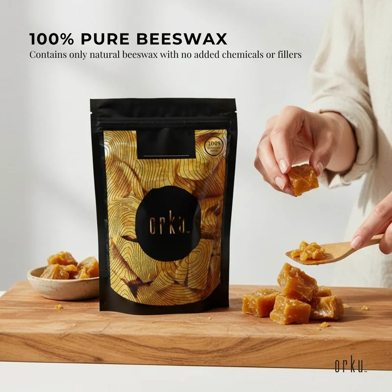 Natural 10Kg Orku Australian Beeswax Chunks