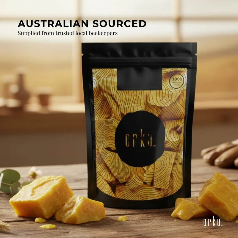 Natural 10Kg Orku Australian Beeswax Chunks
