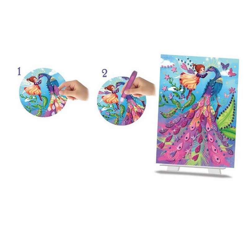 Coffret cartes à créer Féeries scintillantes – 6 cartes créatives enfant 5 ans+ – Créa Lign