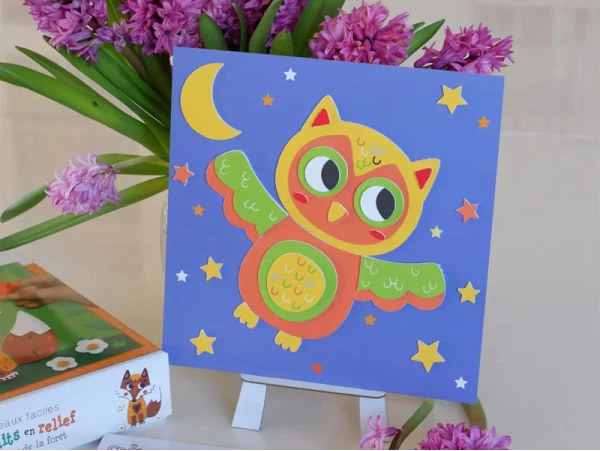 Coffret créatif portraits en relief animaux de la forêt – Activité enfant 3 ans+ – Créa Lign