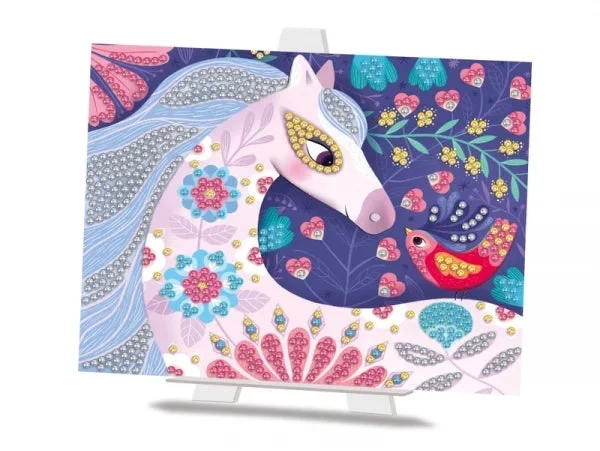Cartes à créer Chevaux de diamants – Diamond Painting enfant 5 ans+ – Créa Lign