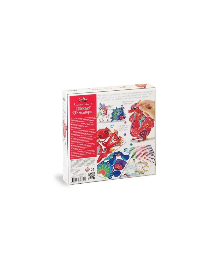 Animaux fantastiques 3D diamants – Coffret créatif enfant 5 ans+