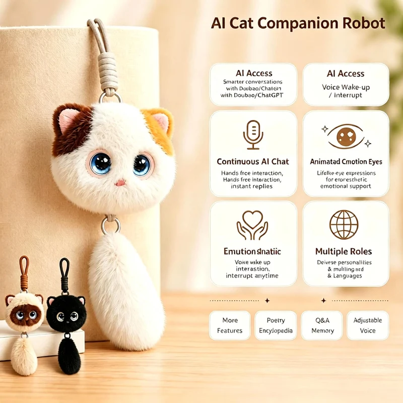 AI Cat Companion Robot
