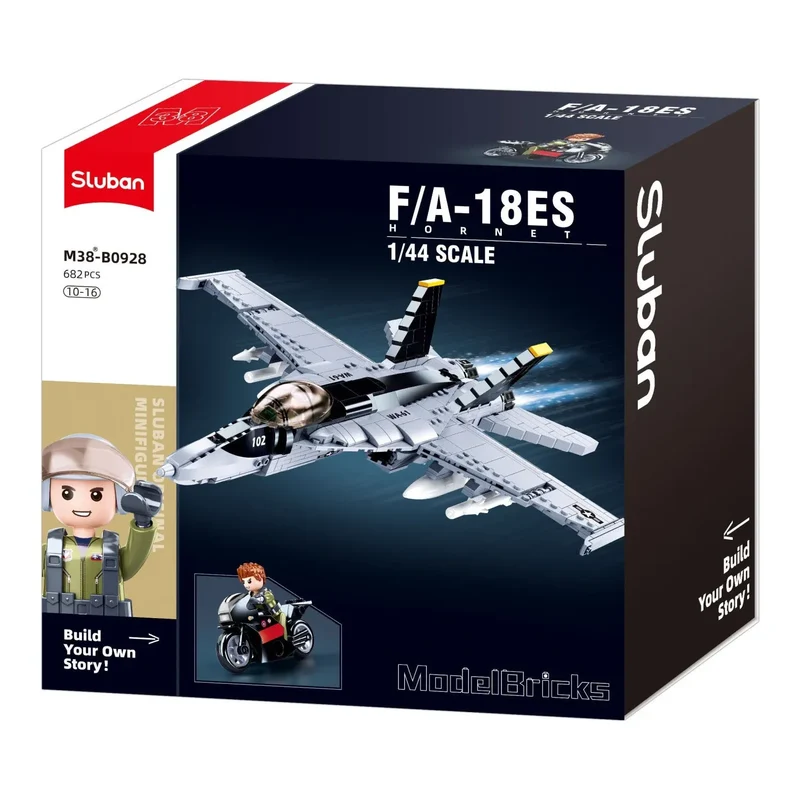 Sluban B0928 Model Kit FA18 Super Hornet Fighter Jet Plane RAAF Military