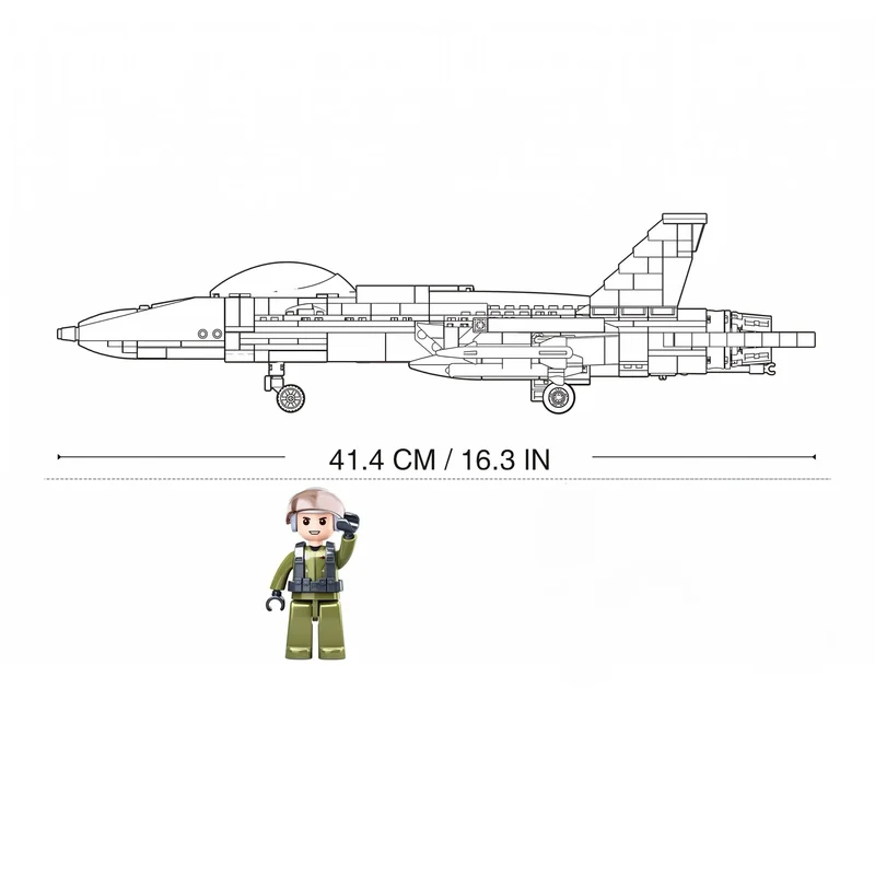 Sluban B0928 Model Kit FA18 Super Hornet Fighter Jet Plane RAAF Military
