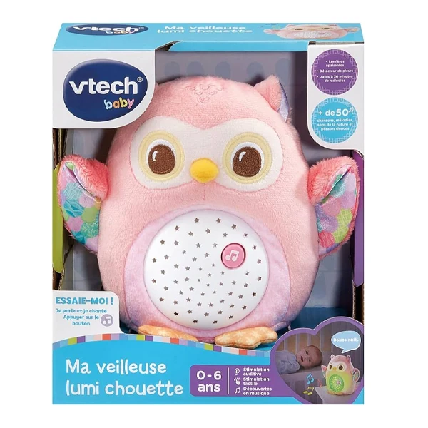 VTECH - Ma veilleuse lumi chouette rose