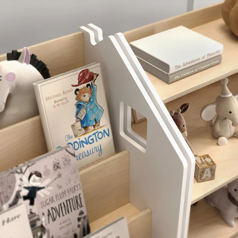 Étagère à jouets - Blanc et Gris