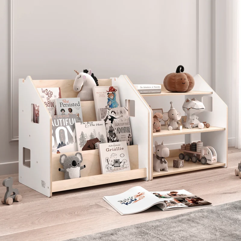 Ensemble - Bibliothèque enfant + Étagère à jouets - édition limitée