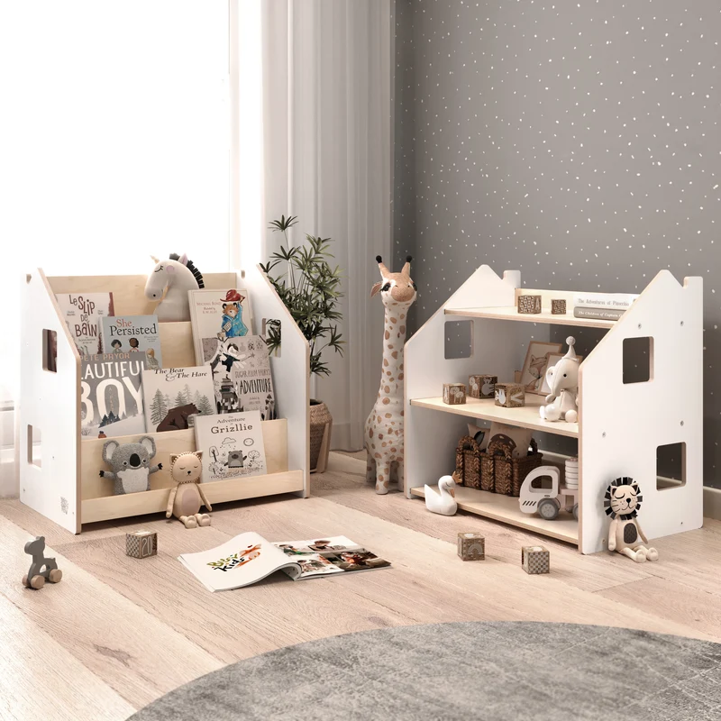 Ensemble - Bibliothèque enfant + Étagère à jouets - édition limitée