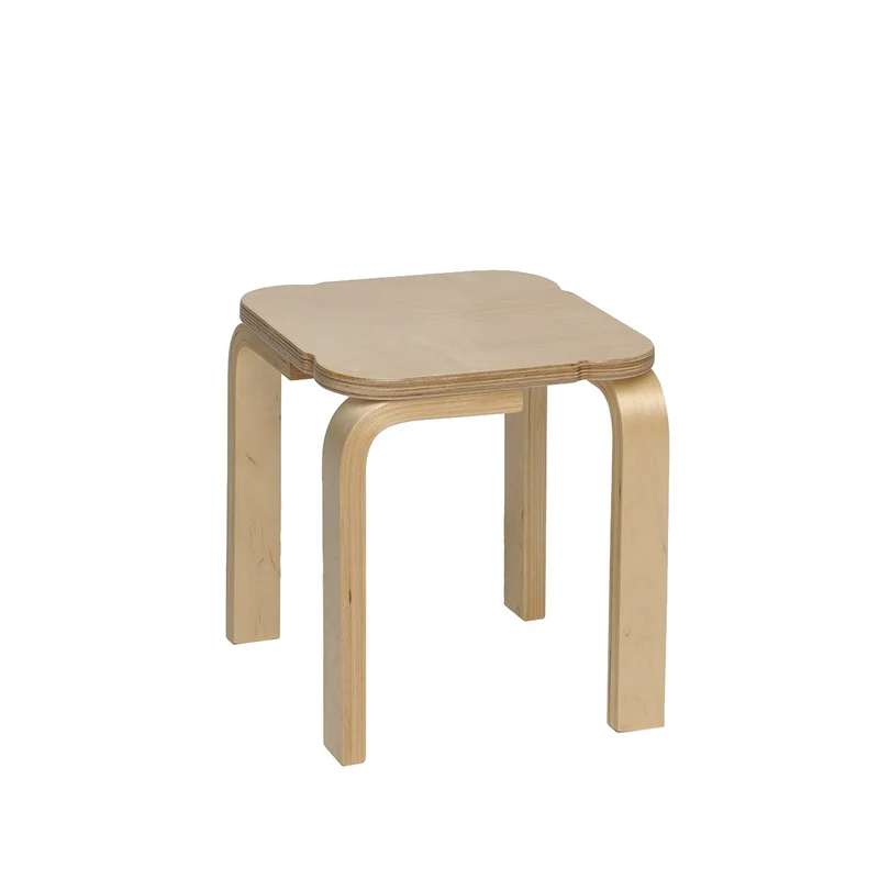 Tabouret en bois piètements courbes 30x30x30h cm
