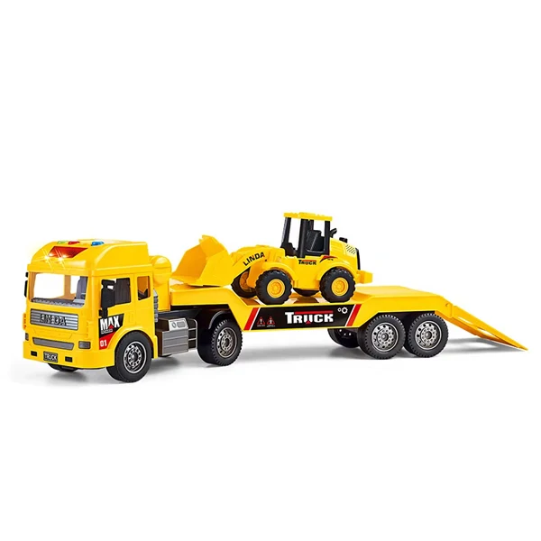 Camion transporteur de véhicules de chantier