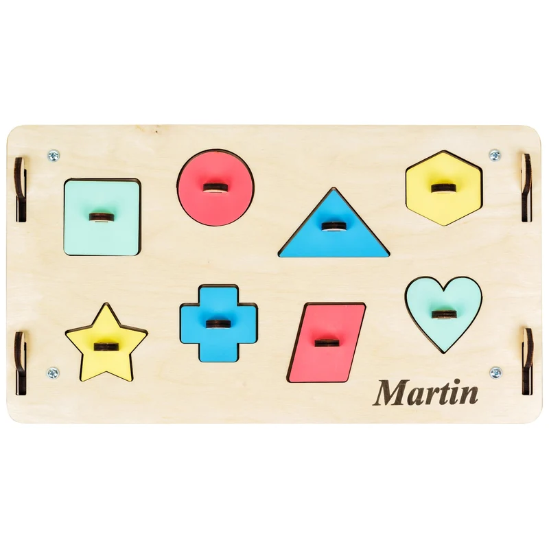 Busy board Maisonnette éducative en bois - natura