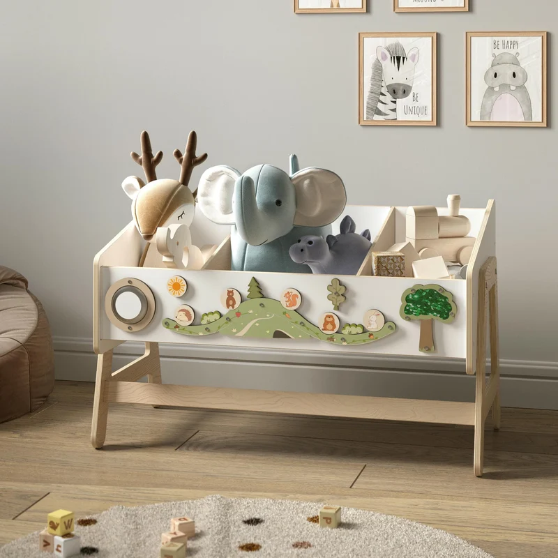 Étagère à jouets / Table + Bibliothèque enfant / Siège LILU