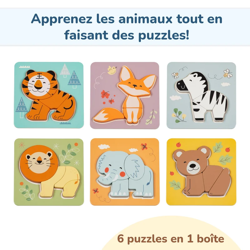 BusyKids Set de puzzles "Animaux"