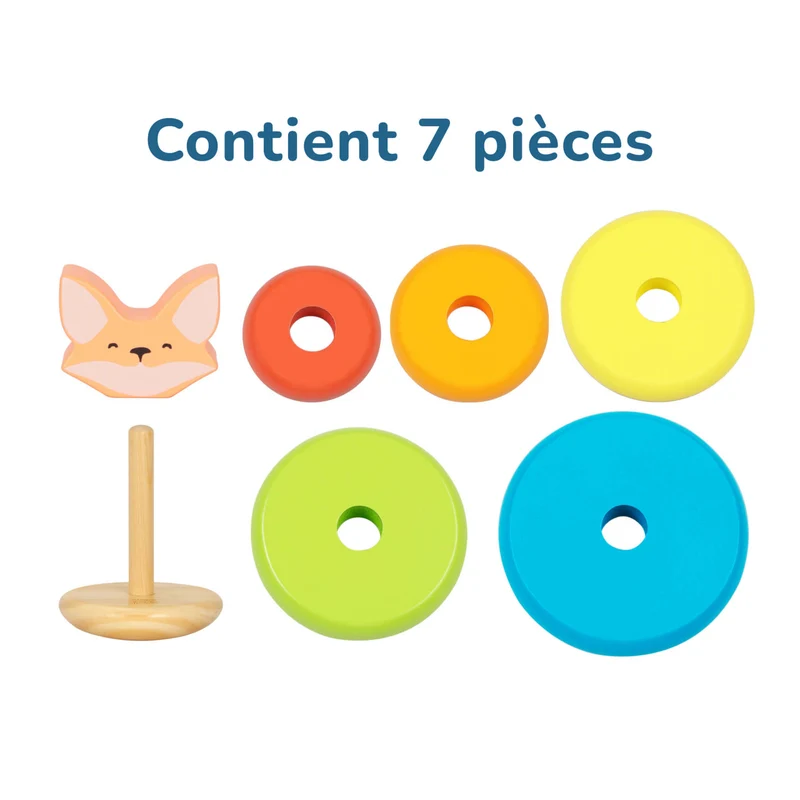 Pyramide en bois pour enfants "Renardeau" de BusyKids