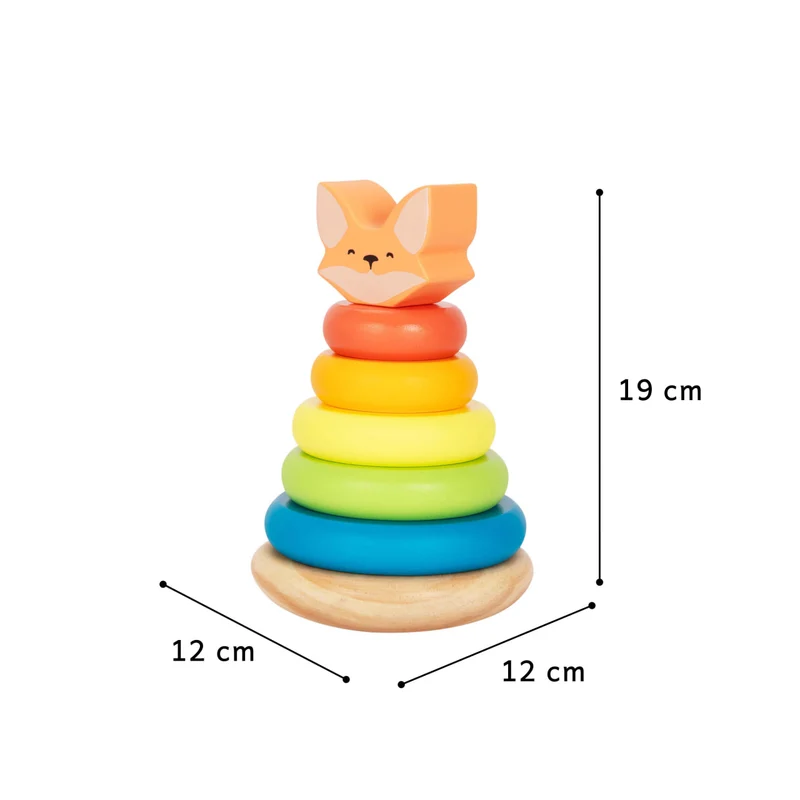 Pyramide en bois pour enfants "Renardeau" de BusyKids