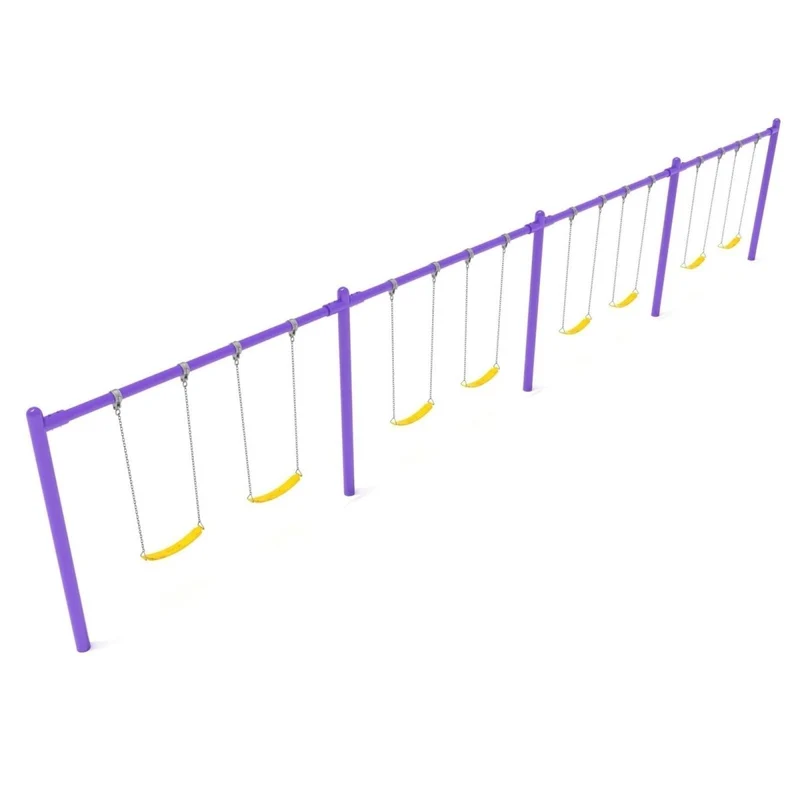 Single Post Swing Set - 4 Bay