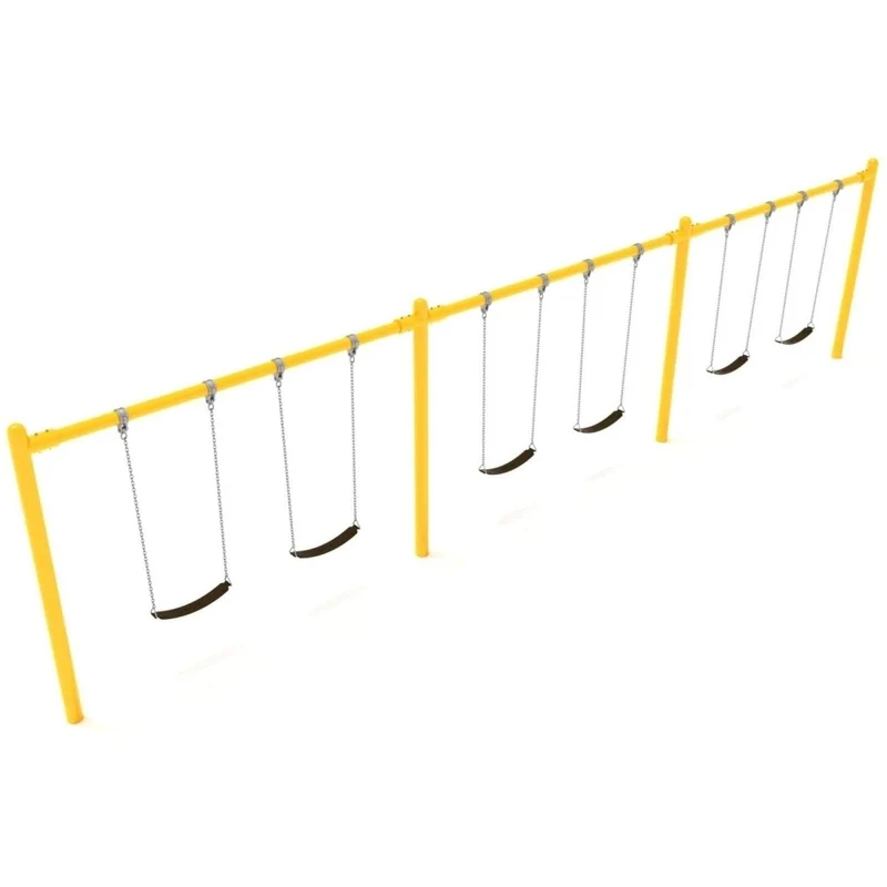 Single Post Swing Set - 3 Bay