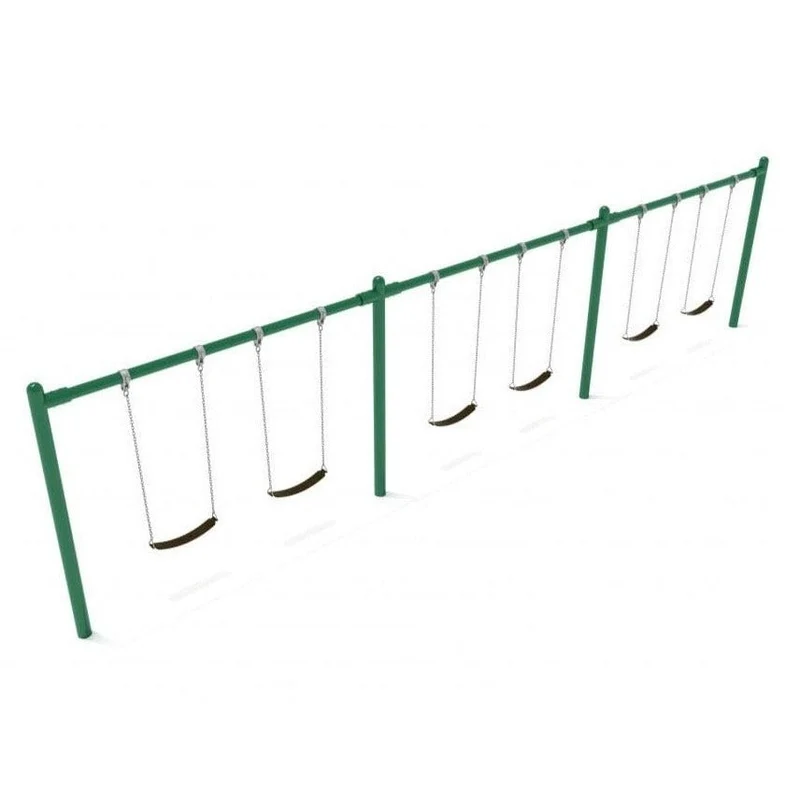 Single Post Swing Set - 3 Bay