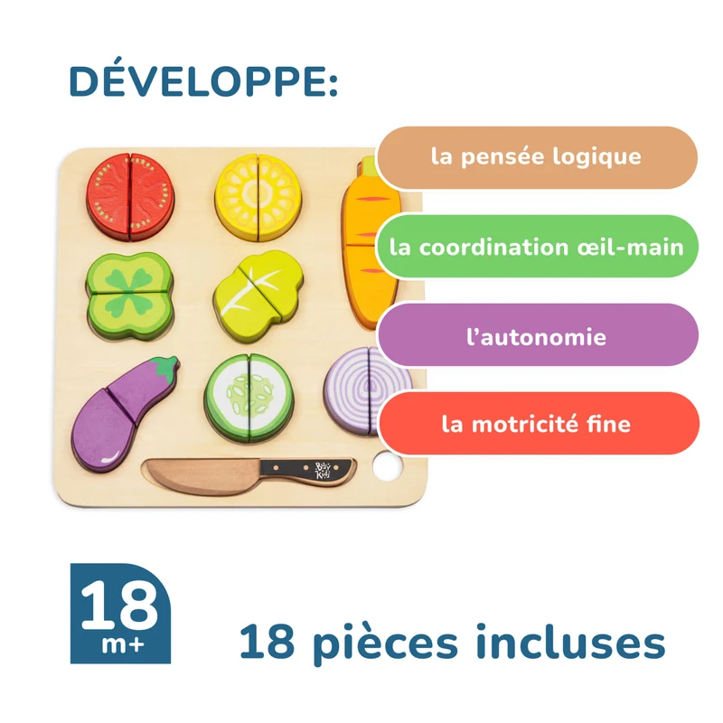 Le trieur en bois Montessori "Légumes" pour enfants