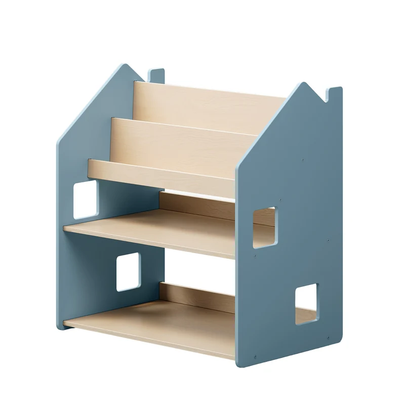 Étagère Montessori 2 en 1 polyvalente - Couleur bleu clair