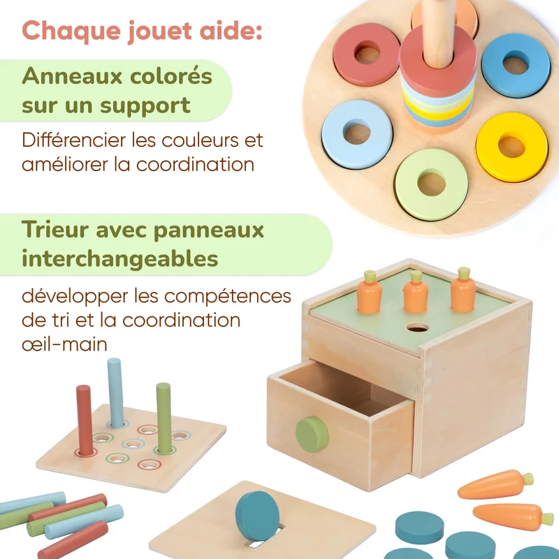 Coffret de Jeu Montessori pour les enfants de 12 à 18 mois