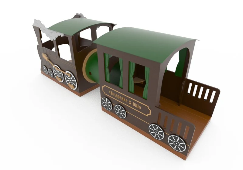 Toddler Steam Engine With Coach Playset